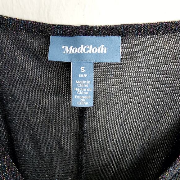 NEW Modcloth Promised You Heaven Mesh Sparkle V-Neck Midi Dress - Picture 9 of 10